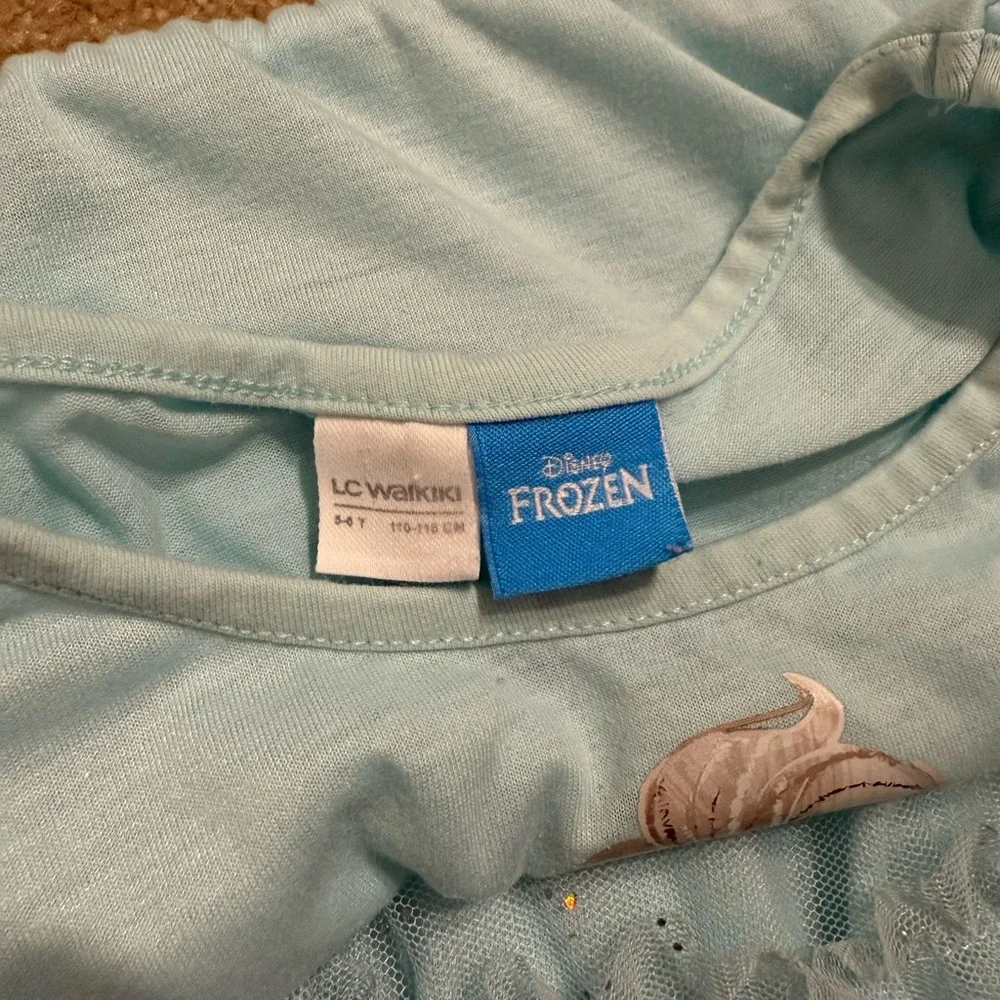 LC WAIKIKI Crew Neck Elsa Printed Girl Dress, Size 5-6‎